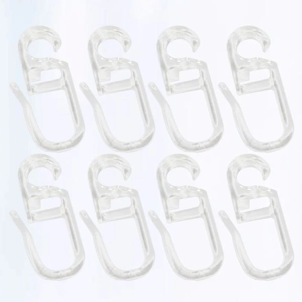 50 piezas de ganchos blancos clips de cortina de plástico cinta de cortina de alta resistencia clip ganchos ganchos de óxido