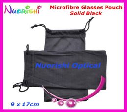 50pcs entièrement noir ou gris double crampons microfibres verres de lunettes de soleil lunettes de casse souple sac sacle cp030 t200505824796