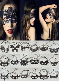 50pcs Femmes Sexy Lady Lace Mask Eye pour fête Halloween Venetian Masquerade Event Mardi Gras Robe Costumes Carnival Cosplay Disco6624330