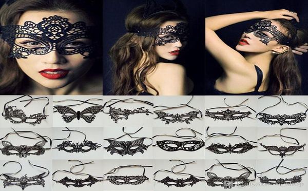 50pcs Femmes Sexy Lady Lace Mask Eye pour fête Halloween Venetian Masquerade Event Mardi Gras Robe Costumes Carnival Cosplay Disco7714548