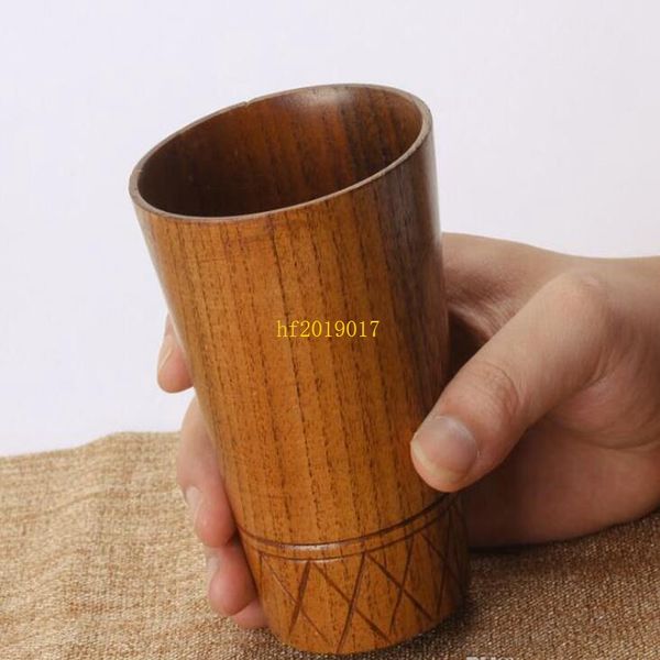 50 piezas de madera taza de madera vintage hecha a mano té de madera bebida beber leche cerveza café tazas de madera