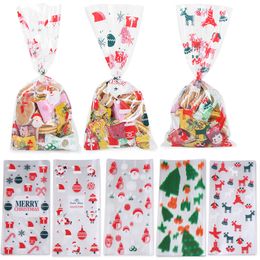 Bolsas de embalaje de galletas de 50 piezas de Navidad