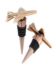 50pcslot Airplane Wine Stopper Plane Bottle Stopper Wine Cork Bottle Bug cadeau Bar Wine Accessories9325459