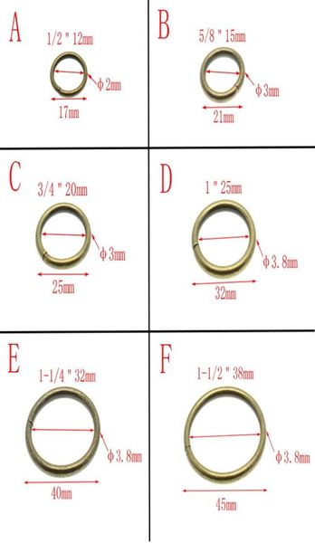 50pcslot en laiton antique o Anneaux en métal colliers nicked non soudés