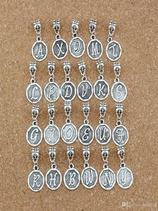 50 pcslot Antique argent mélange lettre initiale pendentifs à breloque pour la fabrication de bijoux Bracelet collier bricolage accessoires 148x308mm A419a5492745