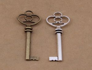 50 pcslot Charms voor het maken van sieraden Bevindingen Handgemaakte DIY Craft Antieke bronzen kleur Big Key Pendant8472891