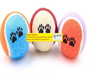 50 pcslot goedkoopste huisdier dogtennis balls run catch gooi spelen kauwspeelgoed willekeurige kleuren