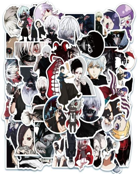 50 pièces classique Anime Tokyo Ghoul autocollants Graffiti autocollant décoration valise planche à roulettes étanche PVC autocollant 4127077