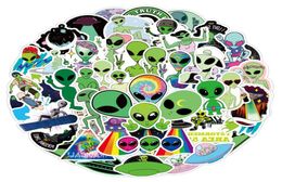50PCSlot et alien UFO Stickers Cartoon Pegatinas DIY Skateboard Motorfiets Car Sticker Bom Waterdicht Vinyl Laptop Telefoon Compute9620620