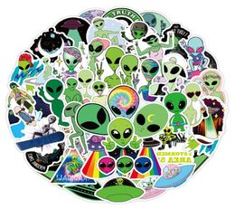 50PCSlot et alien UFO Stickers Cartoon Pegatinas DIY Skateboard Motorfiets Car Sticker Bomb Waterdicht Vinyl Laptop Telefoon Compute6016931