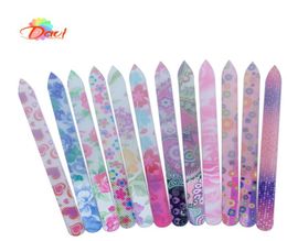 50PCSlot Glazen nagelbestand Duurzaam Crystal Nieuw bloempatroon Manicure Files Tool2632661