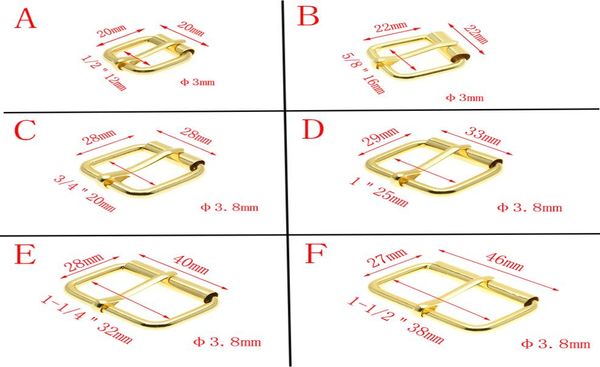 50pcslot fil métallique doré formé demi-simple rouleau boucles de ceinture pour sac à main sangle de chaussure anneau rectangulaire en cuir artisanat réparation bricolage D3968217