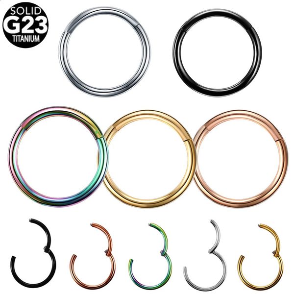 50pcslot Segment articulé nez oreille Septum anneaux lèvre sourcil mamelon Clicker Cartilage Tragus piercing corps bijoux 240127