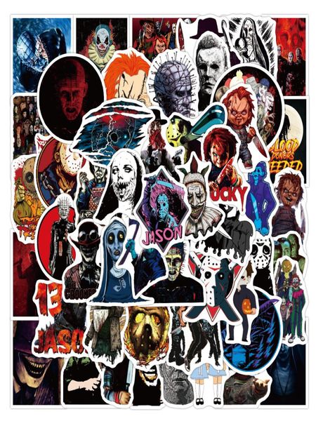 50PCSLOT Horrible film Thriller Graffiti Terror Role Stickers for Notebook Motorcycle Skateboard Computer Phone Mobile Phone Decal6737278