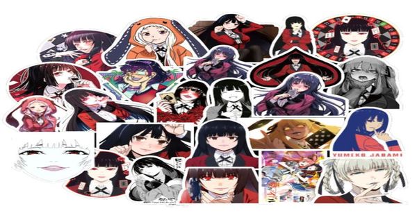 50pcslot anime japonais kakegurui autocollant étanche étanche autocollants pour les bagages à bagages ordinateur portable pour le réfrigérateur de guitare Motorcyc6734719