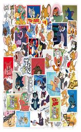 50PCSLot Jerry Tom Cartoon Leuke Stickers Voor Kinderen Auto Laptop Diy Gitaar Koelkast Bagage Skateboard Fiets Waterdichte Decals2640504