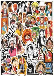 50pcslot One Piece Luffy Stickers Anime Sticker Notebook Motorcycle Skateboard Computer Mobiele telefoon Cartoon Toy Trunk1871798