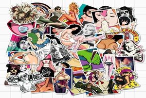 50 stukslot sexy meisjes multistyle stickers voor tiener bom laptop gitaar skateboard auto sticker bagage helm dagboek waterdicht vi3447219