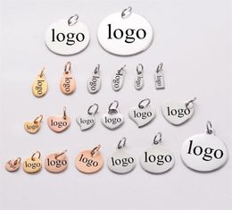 50pcslot roestvrij staal blanco stempels tags voor aangepaste charms diy voor ketting sieraden maken whol 2110144768818