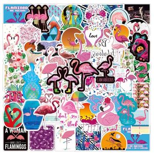 50 StuksLot Hele Beroemde Flamingo Stickers Waterdicht Noduplicate Flamingo Sticker Bagage Laptop Skateboard Decal Drop3141259