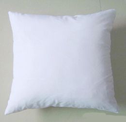 50PCSlotplain Wit Wit DIY Blanco Sublimation Pillow Bus Poly Kussen Land 150GSM Fabric 40 cm vierkante witte kussensloop voor DIY PRI3642193