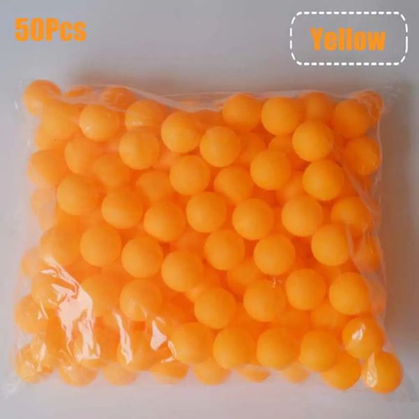 50PcsPack 40mm balle de Ping-Pong givrée Portable blanc Orange résistant à la rouille balle de Tennis de Table ABS balles d'entraînement 240106