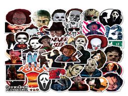 50pcspack Halloween Horror Horror Vinyl Pegatinas impermeables a impermeables Botella Capetas de automóviles Planner de automóvil