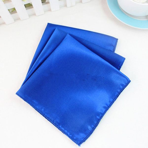 50pieces Wedding New Table Serviettetes Royal Blue Deep Bleu 12 pouces carrés Satin Dîner ou mouchoirs