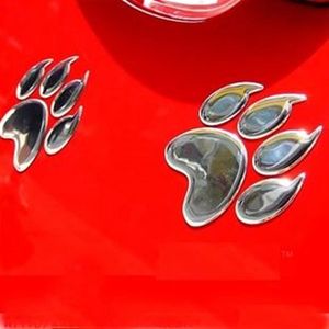 50PR lot 3D PVC Hond poot kat poot Grappige Auto stickers en Decals 7cm Bumper stickers auto decals304j