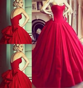 50s geïnspireerde vintage stijl baljurk prom jurken lieverd ruches satijn sexy backless dames formele jurken avondkleding op maat m2591251