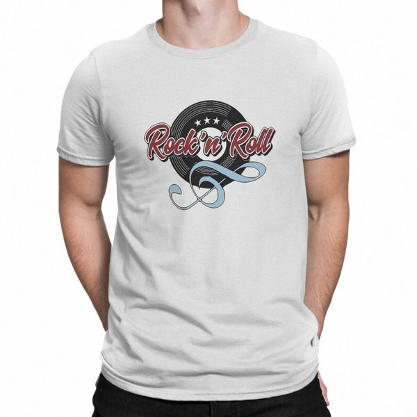 Années 50 Rockabilly Vintage Rock And Roll Musique Chaussette Hop Party Hommes T-shirt Fibre Fi O-cou T-shirt Harajuku e5w0 #