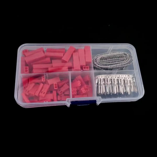 50sets de 2.54 mm SYP 2P 2PIN HOMBRO HOMBRE REUN ROJO COJA CONCELACIÓN Terminal Conector Kit JST-SYP-2A para batería RC lipo