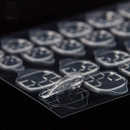 50sheets TIP Transparant Dubbelzijdig Zelfklevend Sticker Jelly Waterproof False Art Extension Tool Nail Lijm