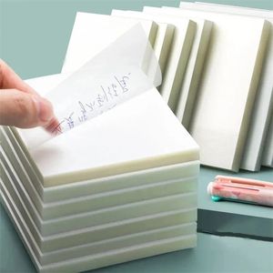 50Sheets Transparant Geplaatst It Sticky Note Pads Bewakingsblokken stelt Papeleria Journal School Stationery Office -benodigdheden 220707