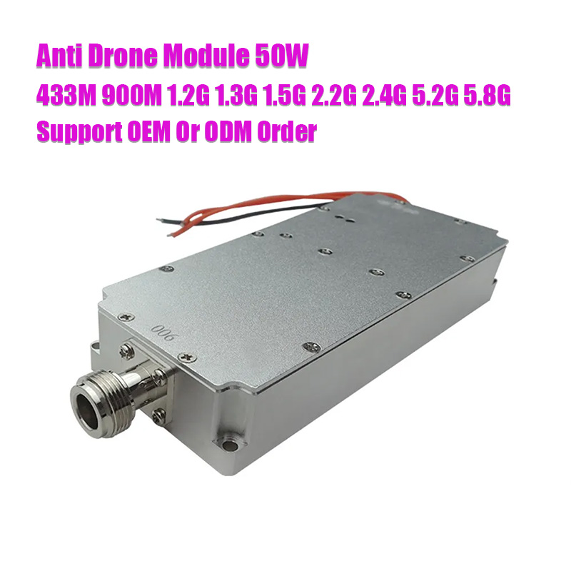 50W 1.5G 900MHz 433MHz 1.2G 1.5G 2.4G Módulo de amplificador anti-drona con generador de señal