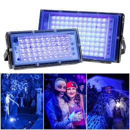 50W 100W 150W LED UV Black Lights Stage Ultraviolet Flood Effect Light pour Halloween Xmas Dance DJ Disco Party Bar