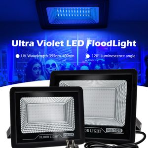 Projecteur LED UV 50W 100W AC 220V, lumière ambiante pour fête d'halloween, 395nm 400nm, IP66, étanche, lampe de scène fluorescente à ultraviolets