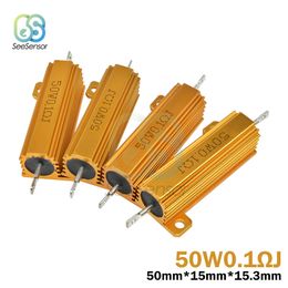 50W Aluminium Power Metal Shell Case Wirewound Resistor 0,1 ~ 100K 0,1 0,5 1 1,5 2 3 4 5 6 8 10 12 15 20 22 30 33 50 100 1k ohm