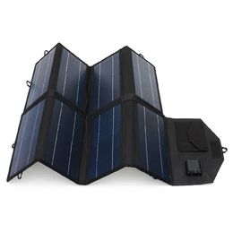 Panel Solar monocristalino de 50W, cargador Solar plegable portátil, Banco de energía para teléfono móvil para acampar y senderismo