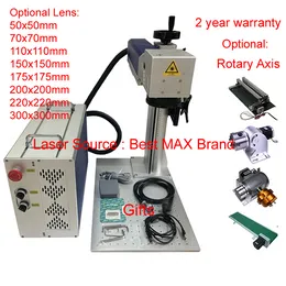 50W Raycus Fiber Laser Markering Machine 30W Max laser graveur metalen kaarten roestvrijstalen gouden zilveren gravure machine