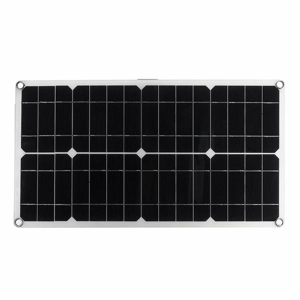 Células de panel solar de 50 W, salida USB dual de polietileno para coche, yate, batería de 18/12/5 V, cargador de barco