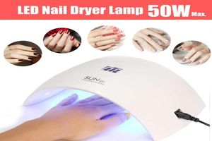 50W SUN 15LED lampe UV automatique sèche-ongles LED pieds Nail Art lampe chauffage lumière manucure LCD affichage Tools2112139