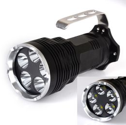 Linterna ultravioleta de 50W 5 LED UV 395nm Linterna de luz púrpura Linterna Uso 4 * 18650 Batería con cargador USB