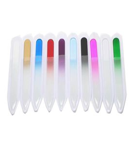 50x 35 Files d'ongle en verre 9cm avec manche en plastique File de cristal durable Taffer de tampon à ongles Colorful4476568