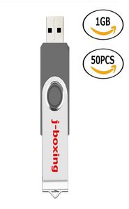 50X Unidades flash USB giratorias de 1 GB Memoria flash de metal de alta velocidad para PC Computadora portátil Tableta Pulgar Pen Drive Almacenamiento 10 colores 6725218