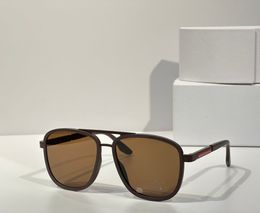 50x sport zonnebril voor mannen Matte wenkbrauwen/bruine piloot zonnebril Sunnies Designer Zonnebril Zonnen Sonnen Sun Shades UV400 Eyewear WTH Box