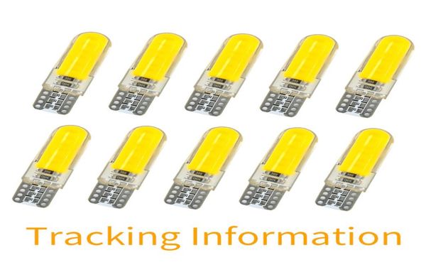 Éclairage intérieur de voiture LED 50X T10 W5W COB en silicone, lampe de signalisation automatique 12V 194 501, ampoule de stationnement à cale latérale pour voiture style 3782536