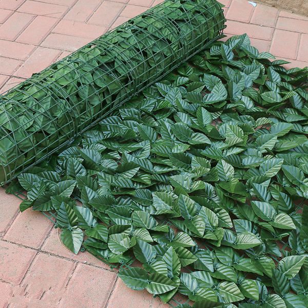 50X100CM Décoration De Jardin Plante Artificielle Feuille Clôture Rouleau De Criblage UV Fade Protégé Vie Privée Mur Vert Aménagement Paysager Pelouse De Ivy