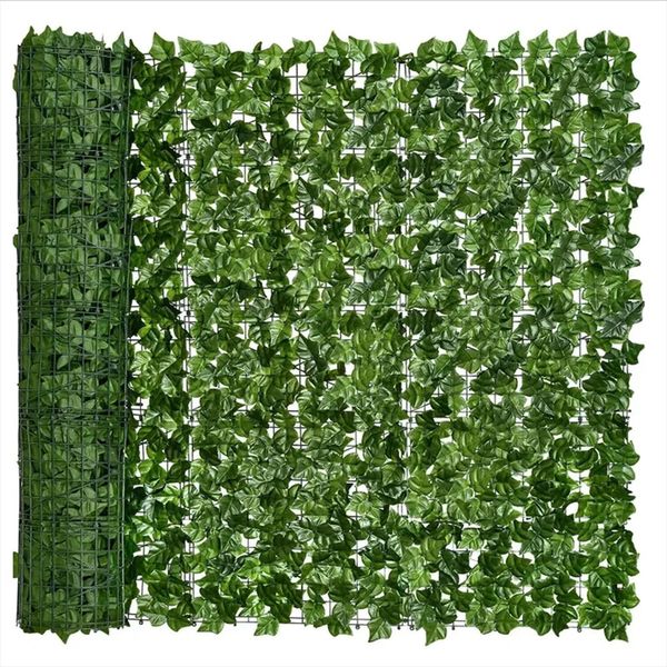 50x200cm Panneaux de clôture de clôture à feuilles vertes de haie artificielle Green.