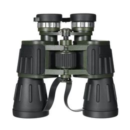 Télescope binoculaire portatif tactique extérieur 50x60, optique HD, Vision de jour et de nuit, Camping voyage